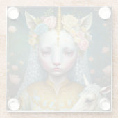 Unicorn Fantasy Art Glasuntersetzer (Rückseite)
