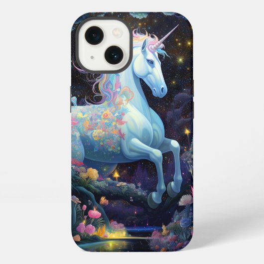 Unicorn Fantasy Art iPhone Hülle (Rückseite)