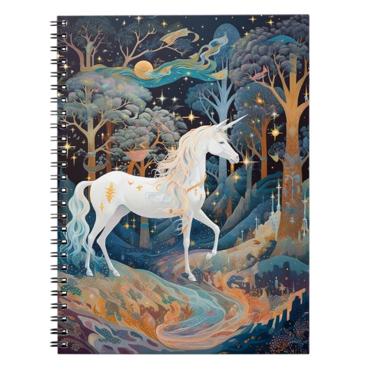 Unicorn Fantasy Art Notizblock (Vorderseite)