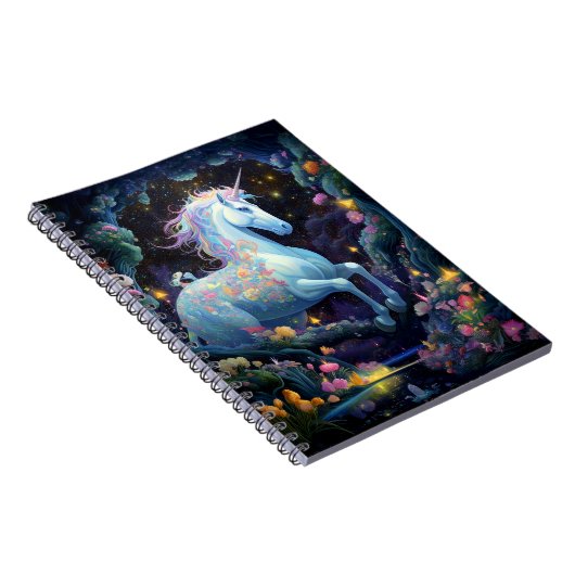 Unicorn Fantasy Art Notizblock (Rechte Seite)