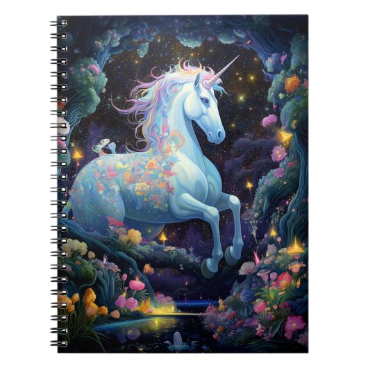 Unicorn Fantasy Art Notizblock (Vorderseite)