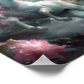 Unicorn Fantasy Art Poster (Ecke)