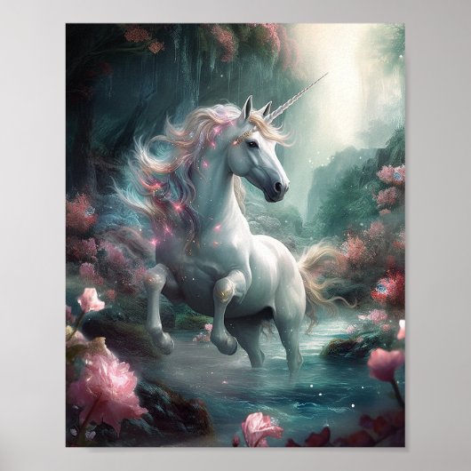 Unicorn Fantasy Art Poster (Vorne)