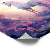Unicorn Fantasy Art Poster (Ecke)