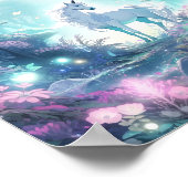 Unicorn Fantasy Art Poster (Ecke)