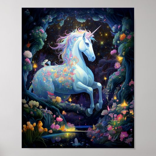 Unicorn Fantasy Art Poster (Vorne)