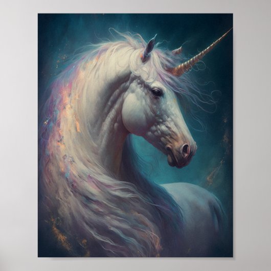 Unicorn Fantasy Art Poster (Vorne)