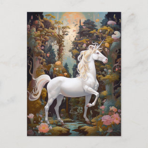 Unicorn Fantasy Art Postkarte