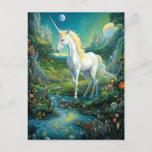 Unicorn Fantasy Art Postkarte