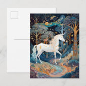 Unicorn Fantasy Art Postkarte (Vorne/Hinten)