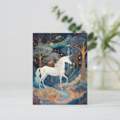 Unicorn Fantasy Art Postkarte (Stehend Vorderseite)