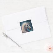 Unicorn Fantasy Art Quadratischer Aufkleber (Umschlag)