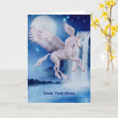 Unicorn Fantasy Horse Foto Card Karte (Gelbe Blume)