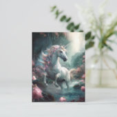 Unicorn Fantasy Kunst, Dichtung und Musik Postkarte (Stehend Vorderseite)