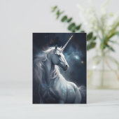 Unicorn Fantasy Kunst, Dichtung und Musik Postkarte (Stehend Vorderseite)