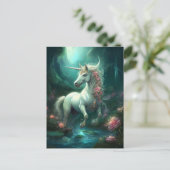 Unicorn Fantasy Kunst, Dichtung und Musik Postkarte (Stehend Vorderseite)