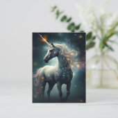 Unicorn Fantasy Kunst, Dichtung und Musik Postkarte (Stehend Vorderseite)