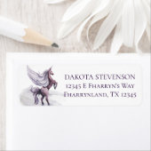 Unicorn Fantasy | Magische Wasserfarbenadresse (Insitu)