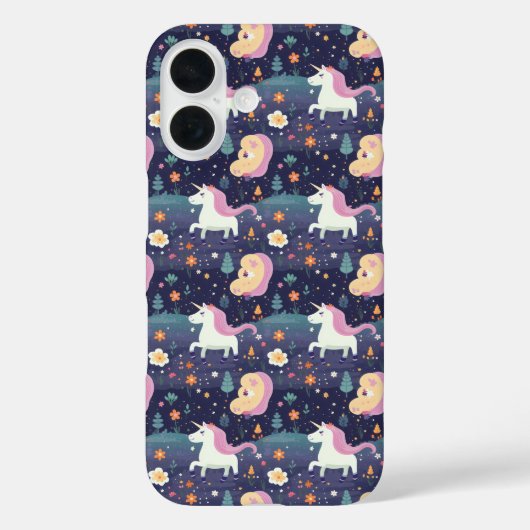 Unicorn Fantasy Pattern Case-Mate iPhone Hülle (Rückseite)