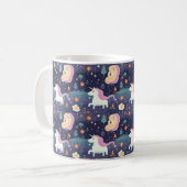 Unicorn Fantasy Pattern Kaffeetasse (Vorderseite Links)