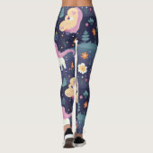 Unicorn Fantasy Pattern Leggings (Rückseite)
