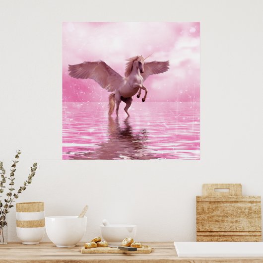 Unicorn Fantasy Poster (Küche)