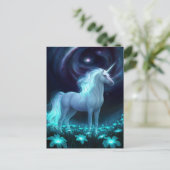 Unicorn Fantasy Postkarte (Stehend Vorderseite)