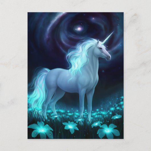 Unicorn Fantasy Postkarte (Vorderseite)