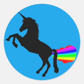 Unicorn Farnbows Aufkleber Türkis