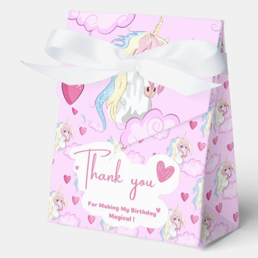 Unicorn Favor Box Geschenkschachtel (Vorderseite)