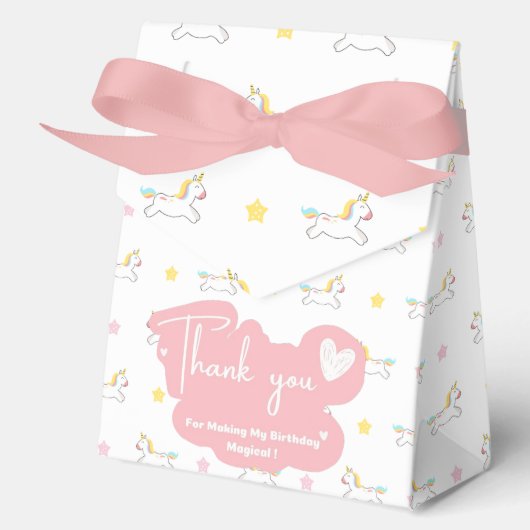 Unicorn Favor Box Geschenkschachtel (Vorderseite)