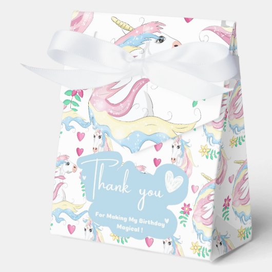 Unicorn Favor Box Geschenkschachtel (Vorderseite)