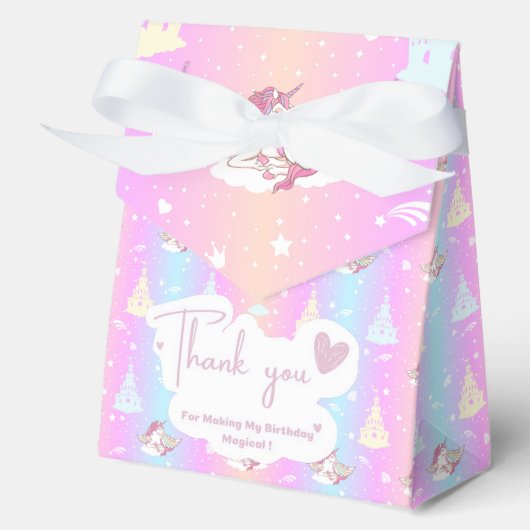 Unicorn Favor Box Geschenkschachtel (Vorderseite)