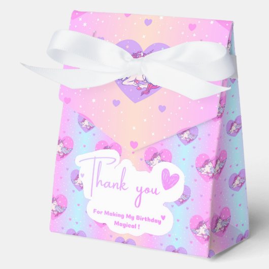 Unicorn Favor Box Geschenkschachtel (Vorderseite)