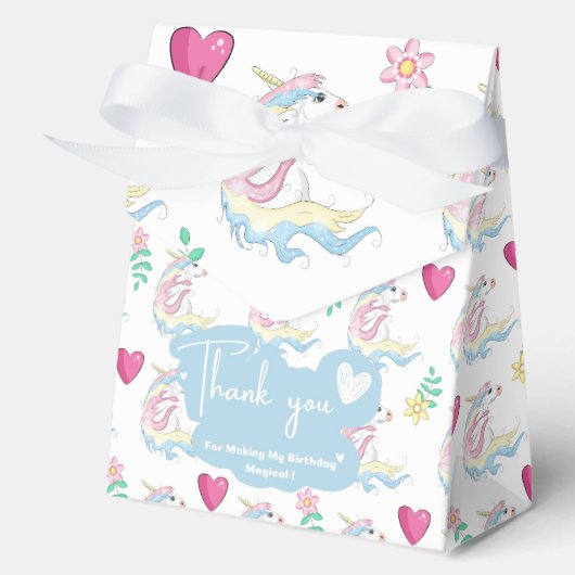Unicorn Favor Box Geschenkschachtel (Vorderseite)