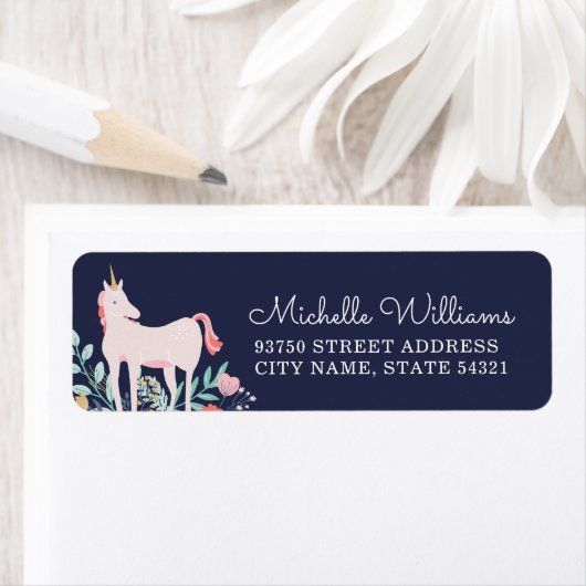 Unicorn Fields-Rücksendeadressen-Aufkleber (Insitu)