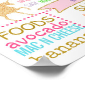 Unicorn First Birthday Party-Plakat Poster (Ecke)