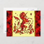 Unicorn Flames Postkarte (Vorne/Hinten)