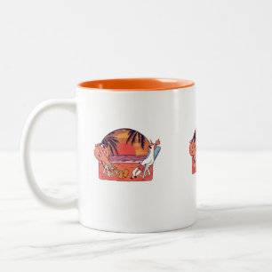 Unicorn Flamingo Beach Zweifarbige Tasse