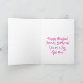 Unicorn Flamingo Magical Rainbow Girl 7. Geburtsta Karte (Innenseite)