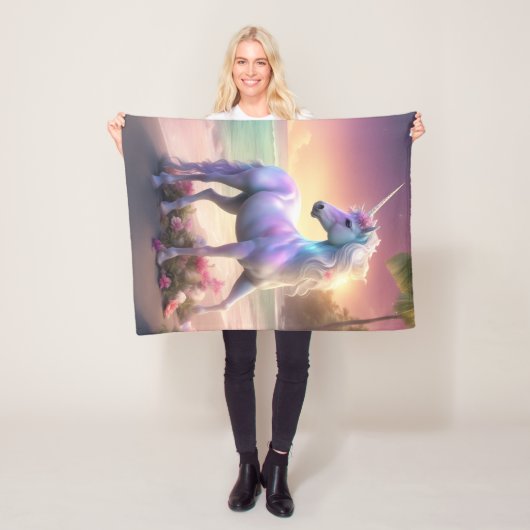 Unicorn Fleece Blanket, 30"x40" (Beispiel)