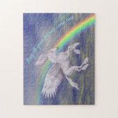 Unicorn fliegen über Regenbogen Träume Fantasiepfe Puzzle (Vertikal)