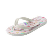 Unicorn Flip Flops Kinderbadesandalen (Schrägansicht)