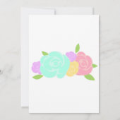 Unicorn Floral Birthday Party Invitation  Einladung (Rückseite)