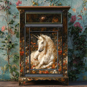 Unicorn Floral Meadow Fantasy - Musik Seidenpapier