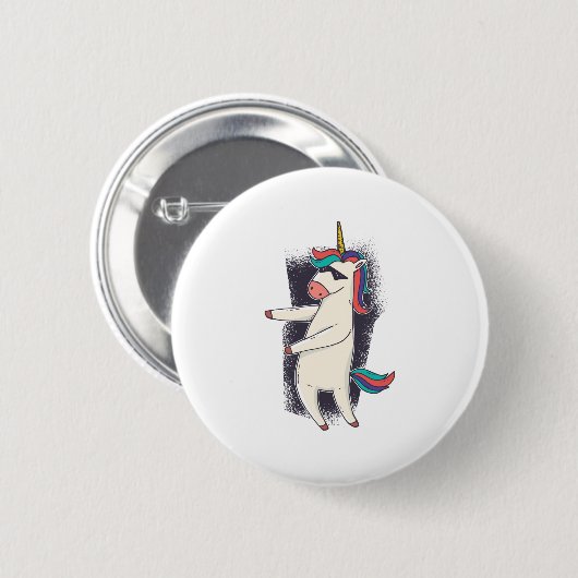 Unicorn Floss Dance Button (Vorne & Hinten)