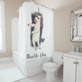 Unicorn Floss Dance Duschvorhang (Beispiel)