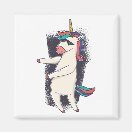 Unicorn Floss Dance Magnet (Vorne)