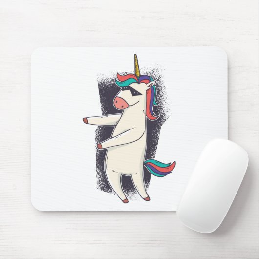 Unicorn Floss Dance Mousepad (Mit Mouse)