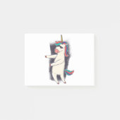 Unicorn Floss Dance Post-it Klebezettel (Vorderseite)